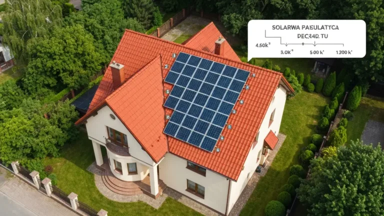 Kalkulator liczby paneli fotowoltaicznych na dachu dwuspadowym polskiego domu jednorodzinnego