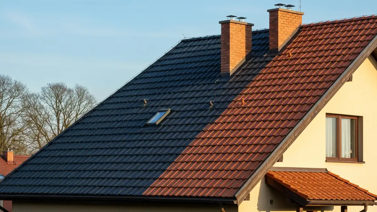 Dach dwuspadowy pokryty blachodachówką i dachówką ceramiczną — porównanie materiałów